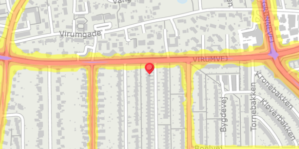 Trafikstøjkort på Kvædevej 115, 2830 Virum