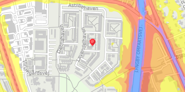 Trafikstøjkort på Lavendelhaven 54, 1. th, 2830 Virum