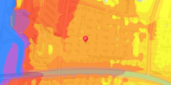 Trafikstøjkort på Trongårdsparken 71, 2800 Kongens Lyngby