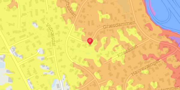Trafikstøjkort på Græsdammen 21, 2840 Holte