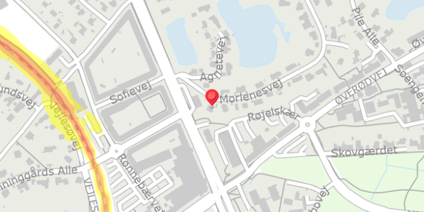 Trafikstøjkort på Morlenesvej 4, . , 2840 Holte