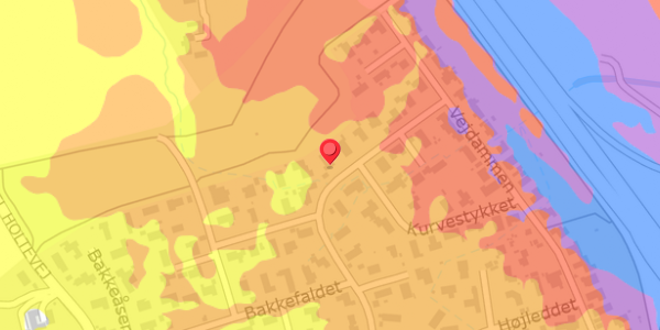 Trafikstøjkort på Tofteåsen 21, 2840 Holte