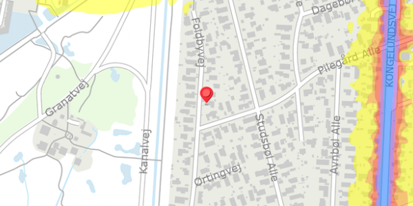 Trafikstøjkort på Foldbyvej 21, . , 2770 Kastrup