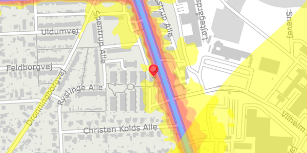 Trafikstøjkort på Gartnertoften 8, 2770 Kastrup