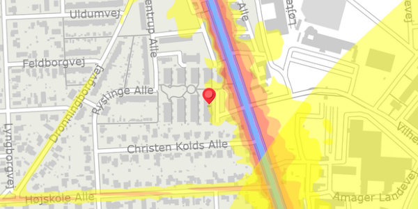 Trafikstøjkort på Gartnertoften 9, 2770 Kastrup