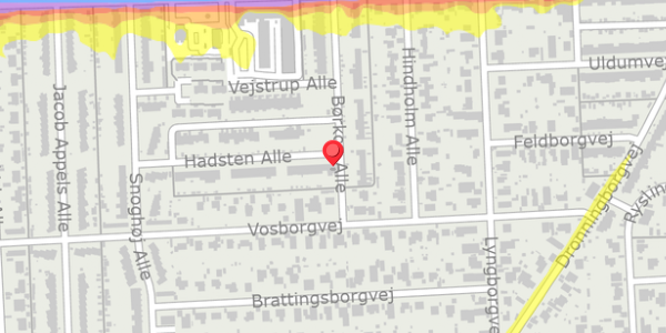 Trafikstøjkort på Hadsten Alle 1, . , 2770 Kastrup