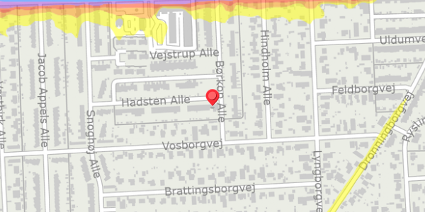 Trafikstøjkort på Hadsten Alle 3, . , 2770 Kastrup