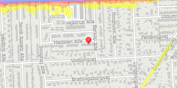 Trafikstøjkort på Hadsten Alle 7, . , 2770 Kastrup