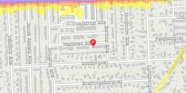 Trafikstøjkort på Hadsten Alle 17, . , 2770 Kastrup