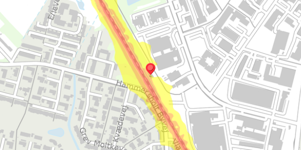 Trafikstøjkort på Gydevang 23B, . , 3450 Allerød