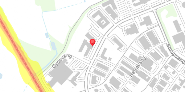 Trafikstøjkort på Gydevang 31, 3450 Allerød