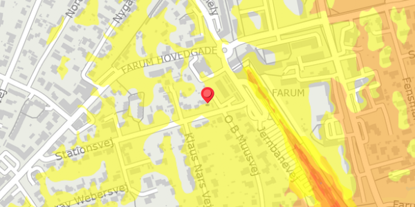 Trafikstøjkort på Stationsvej 21, 3520 Farum