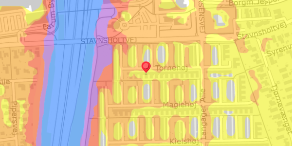Trafikstøjkort på Tornehøj 31, 3520 Farum