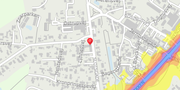 Trafikstøjkort på Slotsgade 8G, 1. tv, 3480 Fredensborg