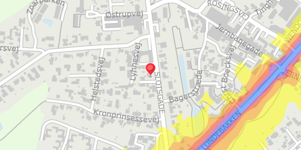 Trafikstøjkort på Slotsgade 10A, 3480 Fredensborg
