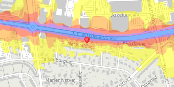 Trafikstøjkort på Markleddet 21, . , 3600 Frederikssund