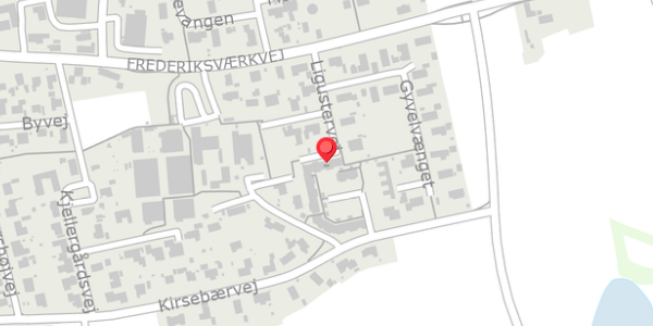 Trafikstøjkort på Ligustervej 13, 3200 Helsinge