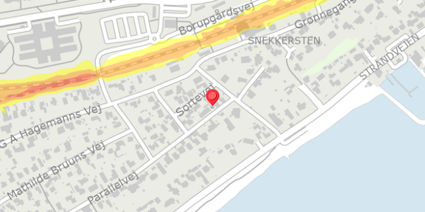 Trafikstøjkort på Parallelvej 2, . , 3070 Snekkersten