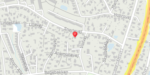 Trafikstøjkort på Snerlevej 21, 3000 Helsingør