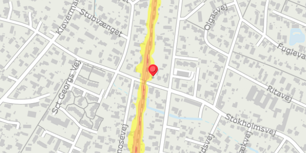 Trafikstøjkort på Stokholmsvej 34, 3060 Espergærde