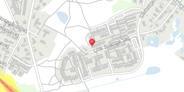 Trafikstøjkort på Slettebjerget 95, 3400 Hillerød