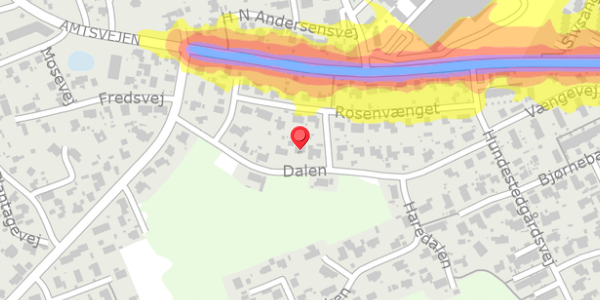 Trafikstøjkort på Dalen 20, 3390 Hundested