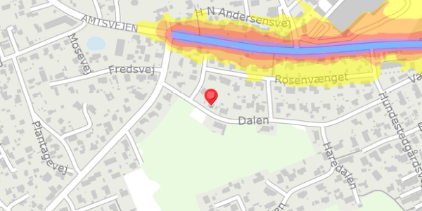 Trafikstøjkort på Dalen 26, 3390 Hundested
