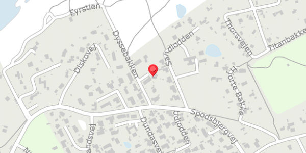 Trafikstøjkort på Dyssebakken 8, . , 3390 Hundested