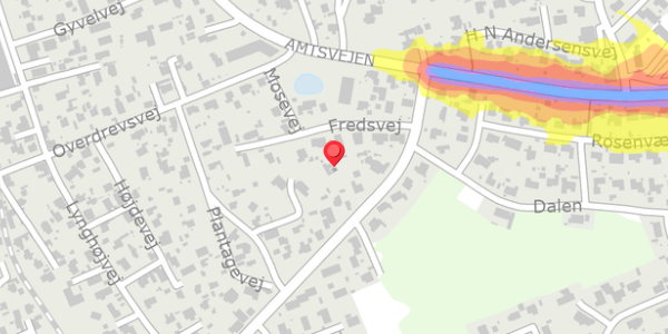 Trafikstøjkort på Fjordvej 33, . , 3390 Hundested