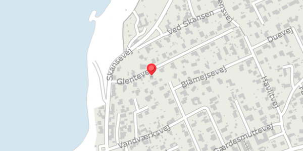 Trafikstøjkort på Glentevej 8, 3390 Hundested