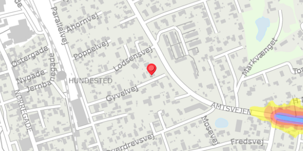 Trafikstøjkort på Gyvelvej 13, 3390 Hundested
