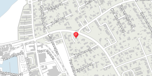 Trafikstøjkort på Udsigten 1, 3390 Hundested