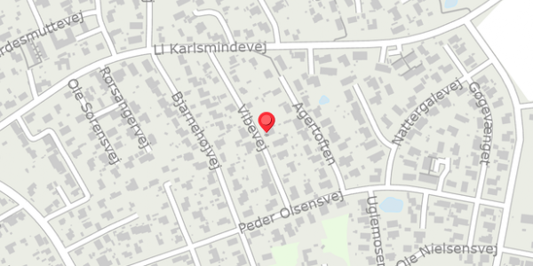 Trafikstøjkort på Vibevej 11, 3390 Hundested