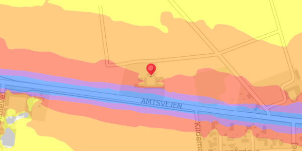 Trafikstøjkort på Amtsvejen 87, 3320 Skævinge