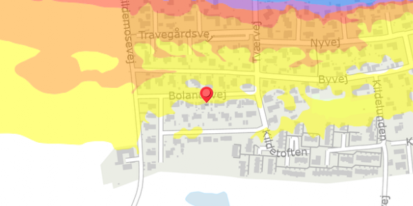 Trafikstøjkort på Bolandsvej 7, 3320 Skævinge