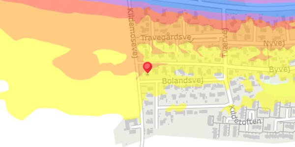 Trafikstøjkort på Bolandsvej 18, 3320 Skævinge