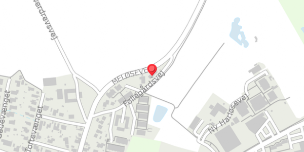 Trafikstøjkort på Føllegårdsvej 9, 3320 Skævinge
