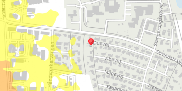 Trafikstøjkort på Duevej 25, 3550 Slangerup