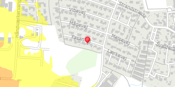 Trafikstøjkort på Fasanvej 7, 3550 Slangerup