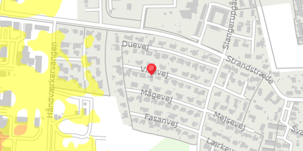 Trafikstøjkort på Vibevej 15, 3550 Slangerup