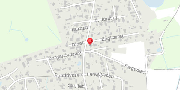 Trafikstøjkort på Engkæret 2, 3550 Slangerup