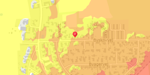 Trafikstøjkort på Byskovvej 13, 4682 Tureby