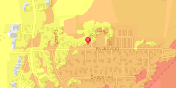 Trafikstøjkort på Byskovvej 21, 4682 Tureby