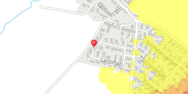 Trafikstøjkort på Lertoften 24, . , 4000 Roskilde