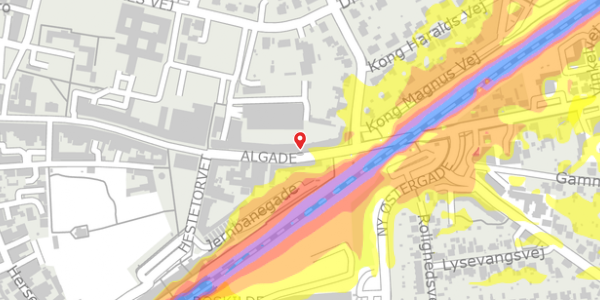 Trafikstøjkort på Algade 65D, . , 4000 Roskilde