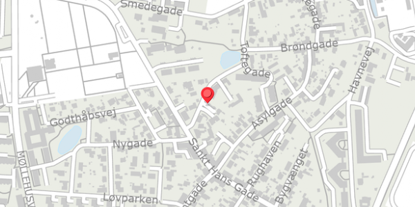 Trafikstøjkort på Toftegade 21, 4000 Roskilde
