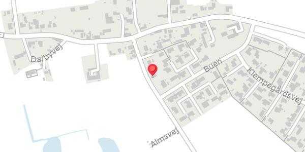 Trafikstøjkort på Almsvej 1, 4140 Borup