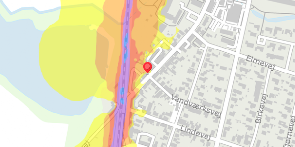 Trafikstøjkort på Hovedgaden 21, 4140 Borup