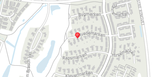 Trafikstøjkort på Hvedemarken 13, 4140 Borup
