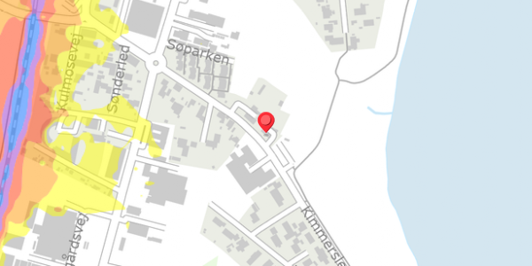 Trafikstøjkort på Kimmerslevvej 9, 4140 Borup